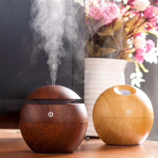Wood Grain USB Aroma Essential Oil Diffuser Ultrasonic Cool Mist