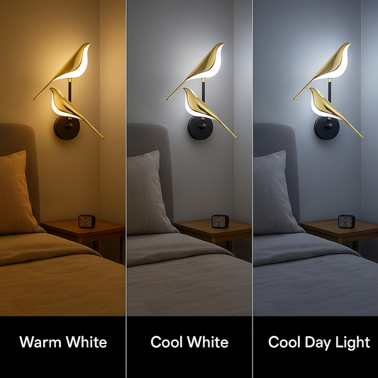 Chanya Haus LED Wall Light – Elegant Bird Design, 3 Colors