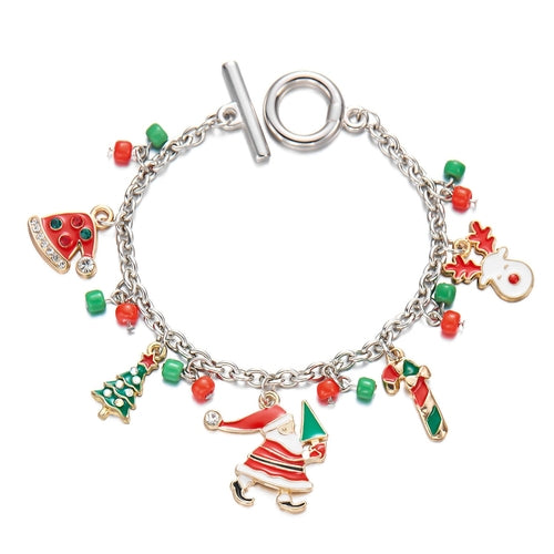 Personalized Christmas Bracelet Christmas Tree Santa Claus Pendant