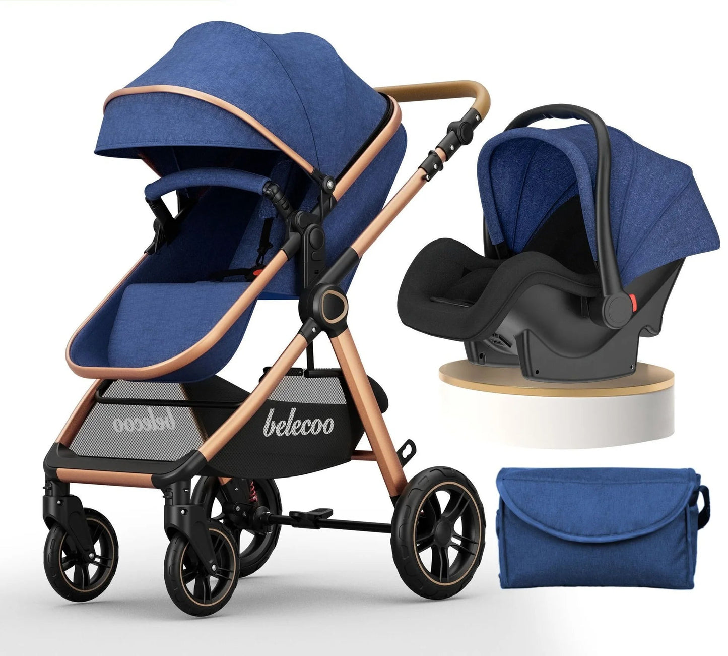 Kinderwagen Luxury Baby Stroller Pram 3 in 1 With Car Seat Poussette 3