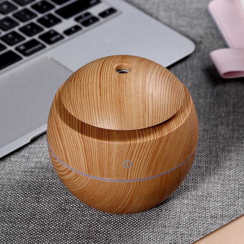 Wood Grain USB Aroma Essential Oil Diffuser Ultrasonic Cool Mist