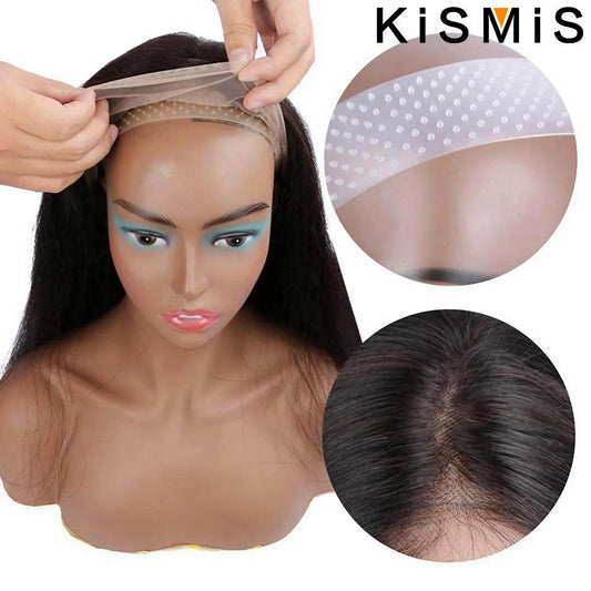 KISMIS 1PC Headband Adjustable Silicone Wig Band For Lace Frontal Wigs