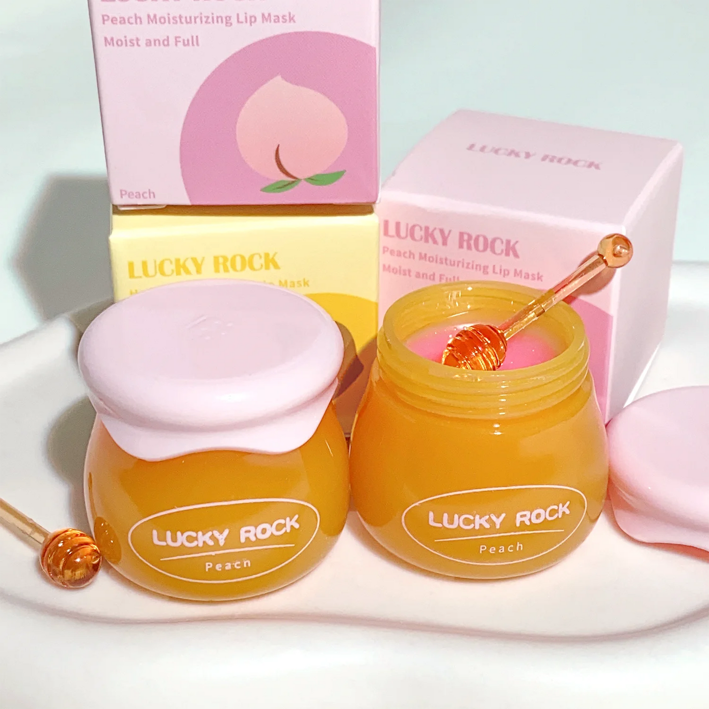 Rose Cherry Honey Peach Lipstick Moisturizing Lip Mask, Unisex Lip