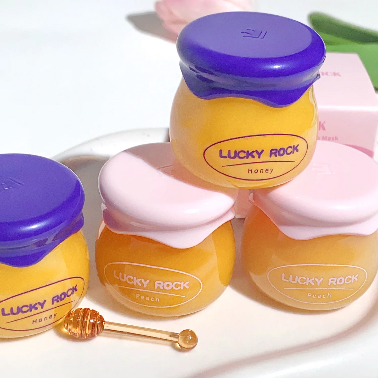 Rose Cherry Honey Peach Lipstick Moisturizing Lip Mask, Unisex Lip