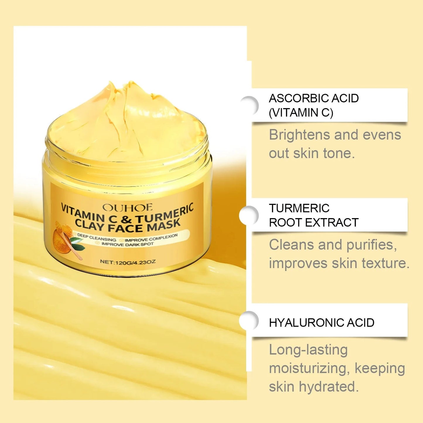 Vitamin C Exfoliating facial mask Turmeric Exfoliating facial mask