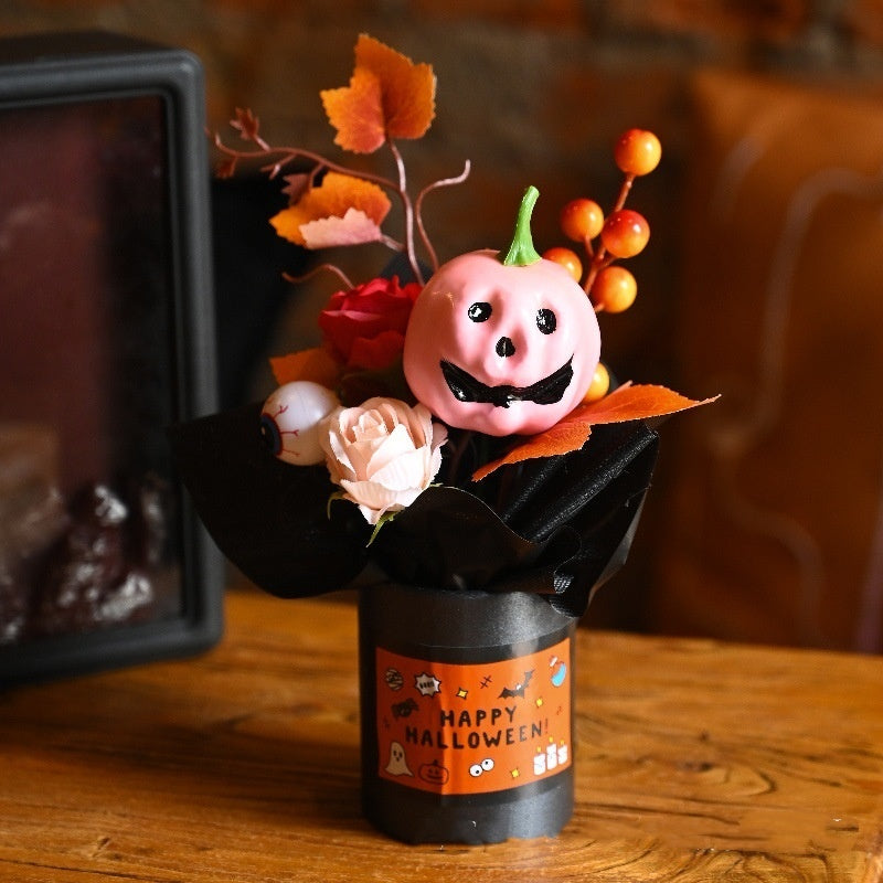 Halloween Pumpkin Simulation Bouquet Grimace Ornaments