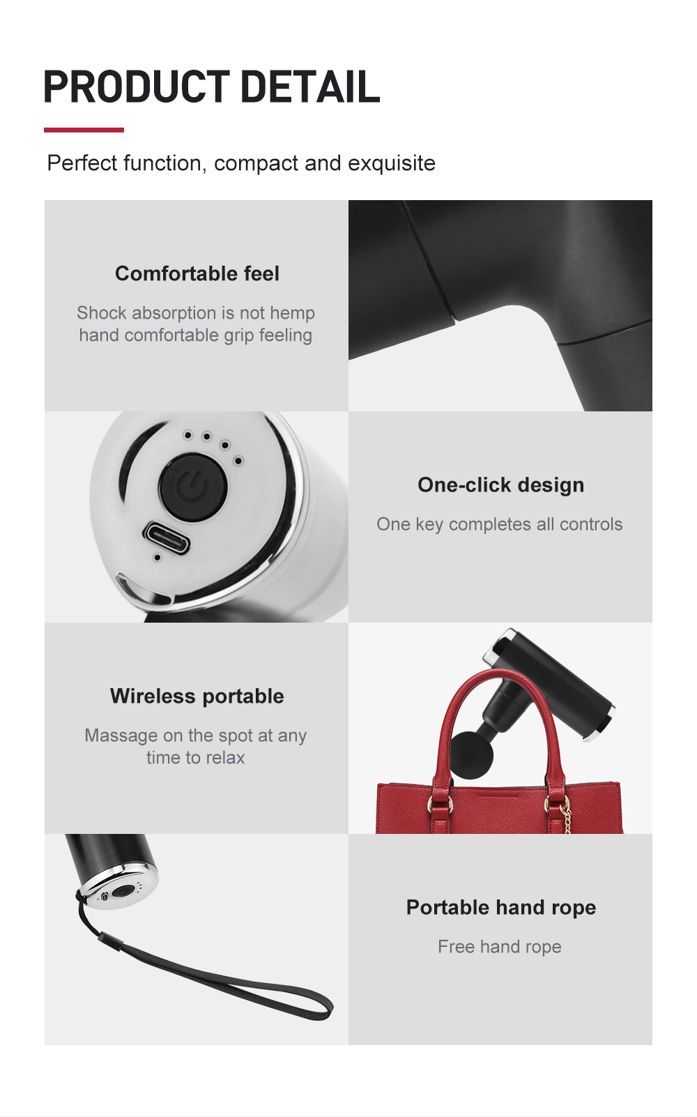 Mini Muscle Massage Gun Body Tissue Massager Fascia Gun