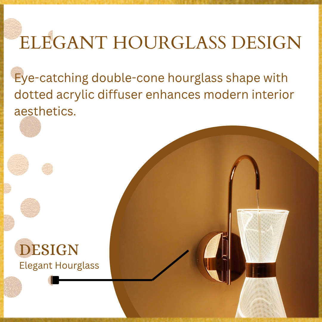 Chanya Haus Decorative LED Wall Sconce in Golden Aluminium