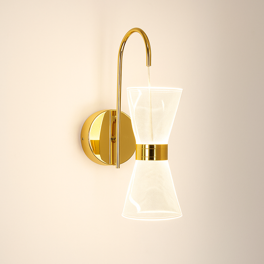 Chanya Haus Decorative LED Wall Sconce in Golden Aluminium